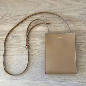 Vince leather cream mini shoulder bag